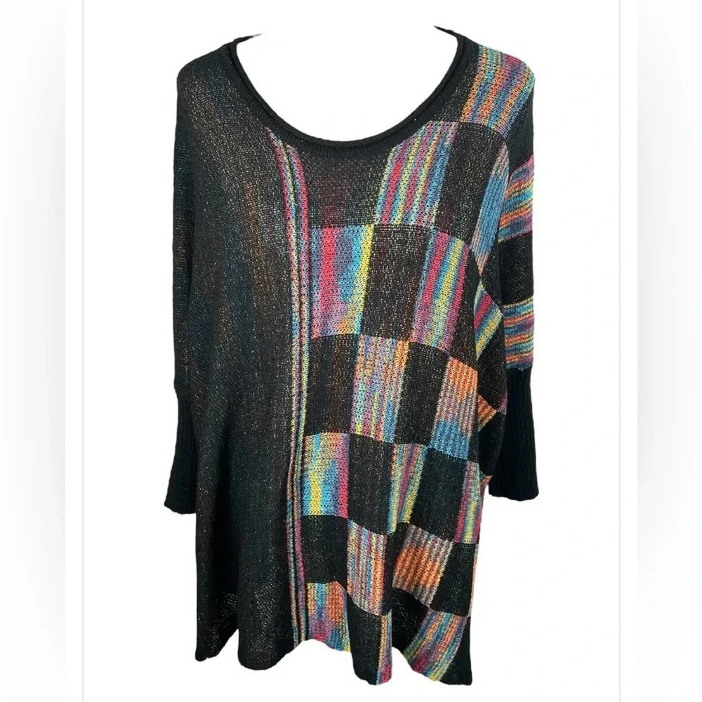 💕 SIMPLY COUTURE ~ Multicolored Checkered Pattern Sweater Medium